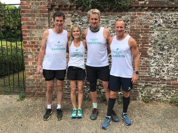 Christopher, Corinne, Hugo and Rupert just before our long run at Droxford