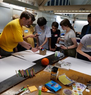 Working on their art